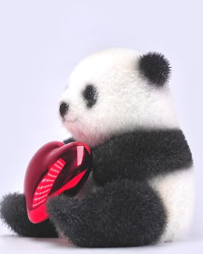 HiPlay JXK Collectible Panda Figure: Flocking Panda, Expertly Hand-Painted, Lifelike, Safe Resin, 1:6 Scale Miniature Animal Figurine JXK177