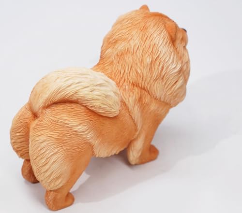 HiPlay JXK Collectible Dog Figure: Chow Chow, Expertly Hand-Painted, Lifelike, Safe Resin, 1:6 Scale Miniature Animal Figurine