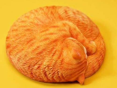 HiPlay JXK Collectible Cat Figure: Sleepy Cat 3.0, Expertly Hand-Painted, Lifelike, Safe Resin, 1:6 Scale Miniature Animal Figurine