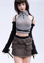 Ropa para muñeca a escala 1/6: Camiseta, traje y falda para figura de acción coleccionable de 12 pulgadas TCT-033A