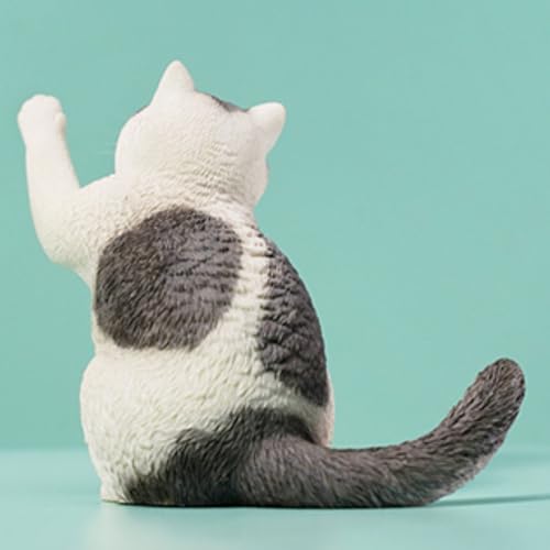 HiPlay JXK Collectible Cat Figure: British Shorthair Cat 2.0, Expertly Hand-Painted, Lifelike, Safe Resin, 1:6 Scale Miniature Animal Figurine