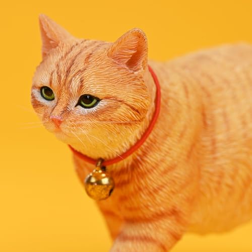 HiPlay JXK Collectible Cat Figure: Felis Catus, Expertly Hand-Painted, Lifelike, Safe Resin, 1:6 Scale Miniature Animal Figurine