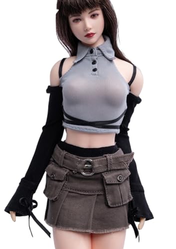 Ropa para muñeca a escala 1/6: Camiseta, traje y falda para figura de acción coleccionable de 12 pulgadas TCT-033A