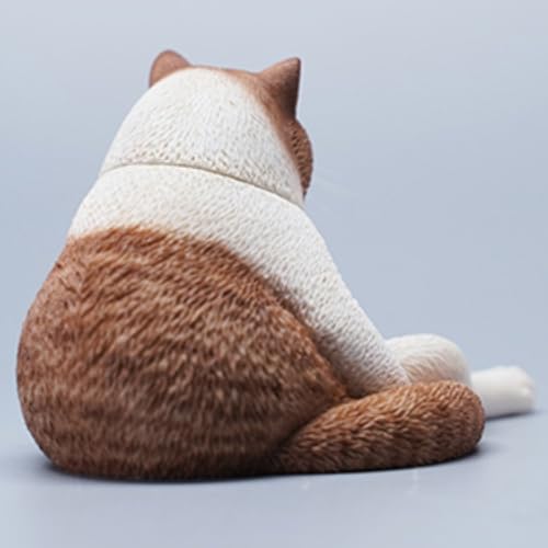 HiPlay JXK Collectible Cat Figure: Lazy Cat 5.0, Expertly Hand-Painted, Lifelike, Safe Resin, 1:6 Scale Miniature Animal Figurine