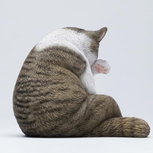 HiPlay JXK Collectible Cat Figure: Lazy Cat 6.0, Expertly Hand-Painted, Lifelike, Safe Resin, 1:6 Scale Miniature Animal Figurine