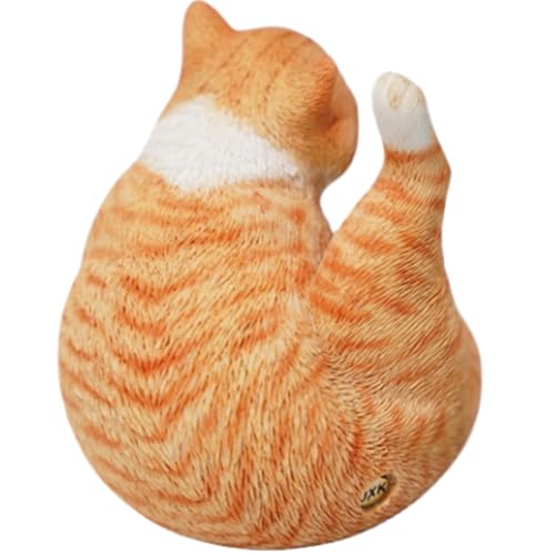 HiPlay JXK Collectible Cat Figure: Lazy Cat 7.0, Expertly Hand-Painted, Lifelike, Safe Resin, 1:6 Scale Miniature Animal Figurine