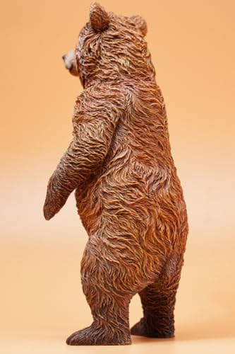 HiPlay JXK Collectible Bear Figure: Little Brown Bear, Expertly Hand-Painted, Lifelike, Safe Resin, 1:6 Scale Miniature Animal Figurine