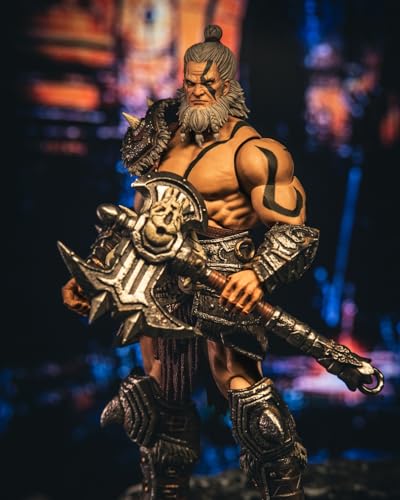 HiPlay Nightmare Studio Collectible Figure Full Set: Dark Protection, Barbarian Berserker, 1:12 Scale Miniature Male Action Figurine DF001