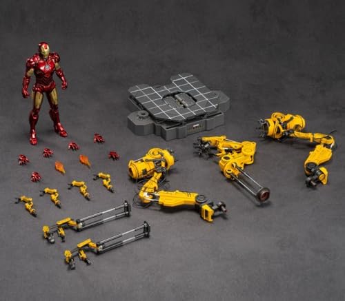 HiPlay ZD Collectible Figure Full Set: Iron Man Mark IV with Suit-up Gantry, 1:10 Scale Miniature Action Figurine CJTMK4