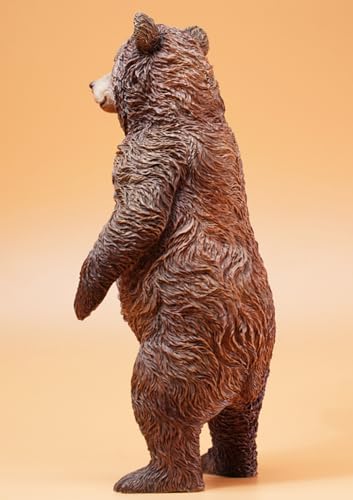 HiPlay JXK Collectible Bear Figure: Little Brown Bear, Expertly Hand-Painted, Lifelike, Safe Resin, 1:6 Scale Miniature Animal Figurine