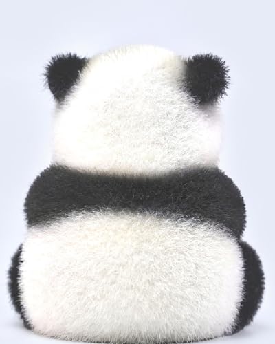 HiPlay JXK Collectible Panda Figure: Flocking Panda, Expertly Hand-Painted, Lifelike, Safe Resin, 1:6 Scale Miniature Animal Figurine JXK177