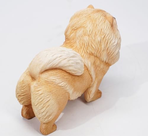 HiPlay JXK Collectible Dog Figure: Chow Chow, Expertly Hand-Painted, Lifelike, Safe Resin, 1:6 Scale Miniature Animal Figurine