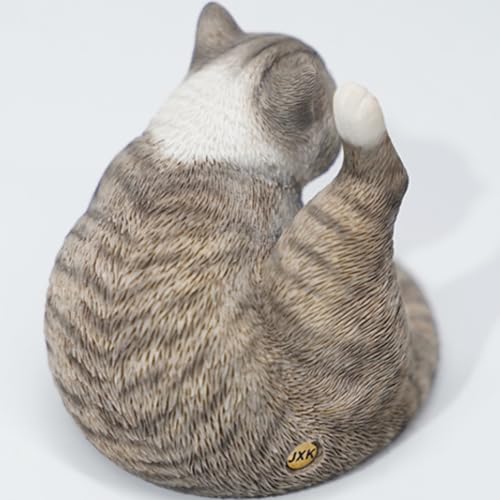 HiPlay JXK Collectible Cat Figure: Lazy Cat 7.0, Expertly Hand-Painted, Lifelike, Safe Resin, 1:6 Scale Miniature Animal Figurine