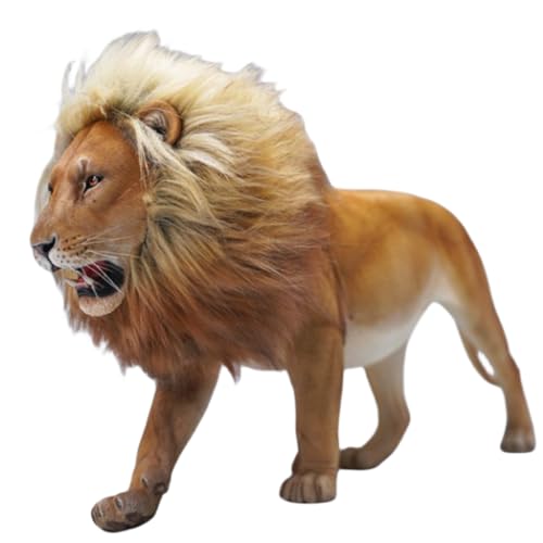 HiPlay JXK Collectible Lion Figure: The Lion 2.0, Expertly Hand-Painted, Lifelike, Safe Resin, 1:6 Scale Miniature Animal Figurine