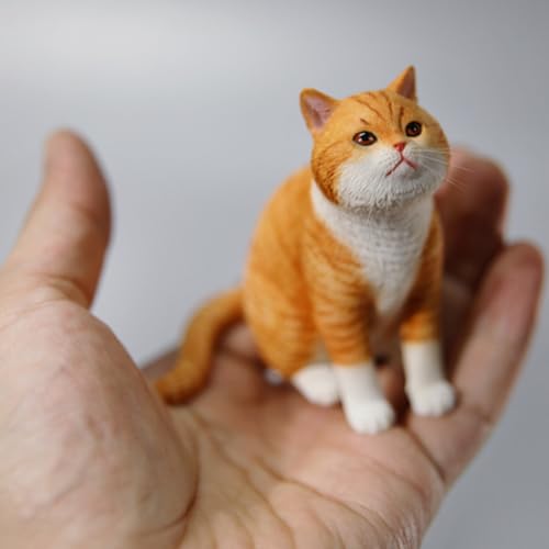 HiPlay JXK Collectible Cat Figure: Princess Cat, Expertly Hand-Painted, Lifelike, Safe Resin, 1:6 Scale Miniature Animal Figurine