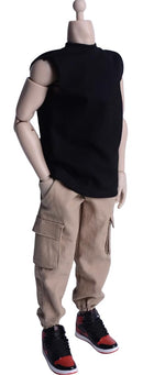 Vêtements de poupée à l'échelle 1/12 : pantalon cargo, accessoire de collection