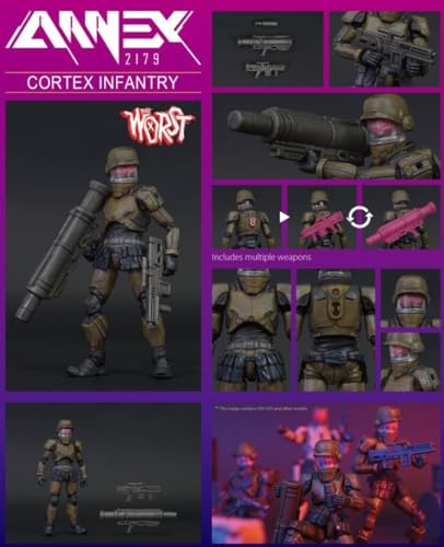 HiPlay Toys Alliance Collectible Figure: Acid Rain World Annex 2179: Cortex Commander-Transcranial Tyrant 1:18 Miniature Action Figurine