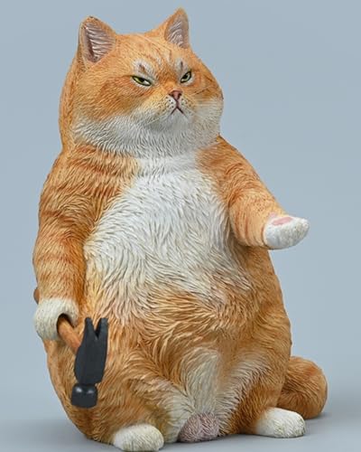 HiPlay JXK X Coming Collectible Cat Figure: Hammer Gang, Expertly Hand-Painted, Lifelike, Safe Resin, 1:4 Scale Miniature Animal Figurine