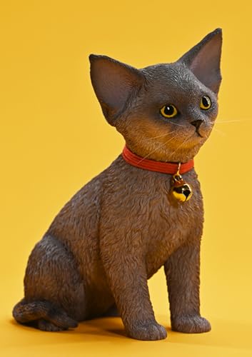 HiPlay JXK Cat Figure: Devon Rex 2.0,1:3 Scale Miniature Animal Figurine