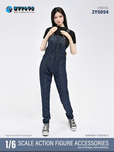 HiPlay 1/6 Scale Figure Doll Clothes: T-Shirt Denim Skirt Suit for 12-inch Collectible Action Figure