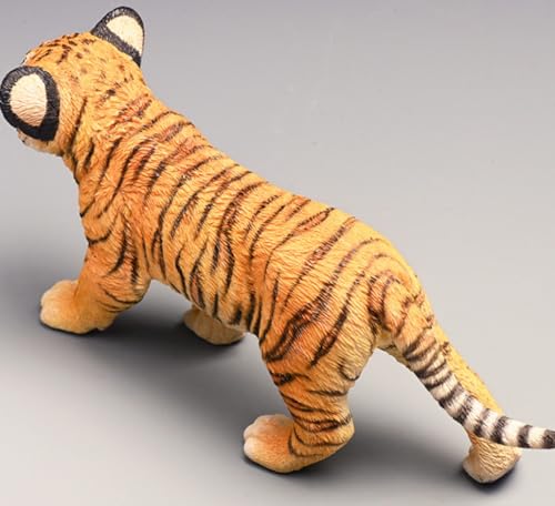 HiPlay JXK Collectible Tiger Figure: Small Tiger, Expertly Hand-Painted, Lifelike, Safe Resin, 1:6 Scale Miniature Animal Figurine JXK105