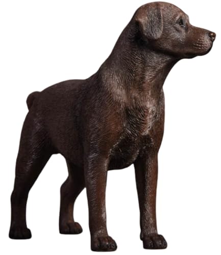 HiPlay JXK Collectible Dog Figure: Labrador, Expertly Hand-Painted, Lifelike, Safe Resin, 1:12 Scale Miniature Animal Figurine