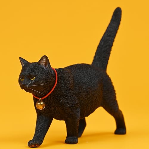 HiPlay JXK Collectible Cat Figure: Felis Catus, Expertly Hand-Painted, Lifelike, Safe Resin, 1:6 Scale Miniature Animal Figurine