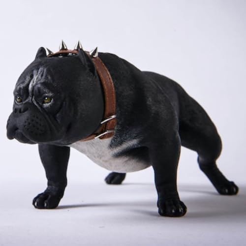 HiPlay JXK Collectible Dog Figure: Bully Dog, Expertly Hand-Painted, Lifelike, Safe Resin, 1:6 Scale Miniature Animal Figurine