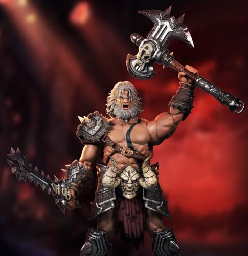 HiPlay Nightmare Studio Collectible Figure Full Set: Dark Protection, Barbarian Berserker, 1:12 Scale Miniature Male Action Figurine DF001