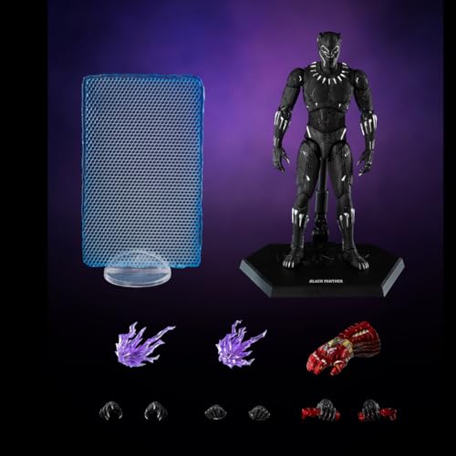 HiPlay Threezero Collectible Figure Full Set: Black Panther，T'Challa，Superhero Style，17cm Miniature Action Figurine 3Z03250C0