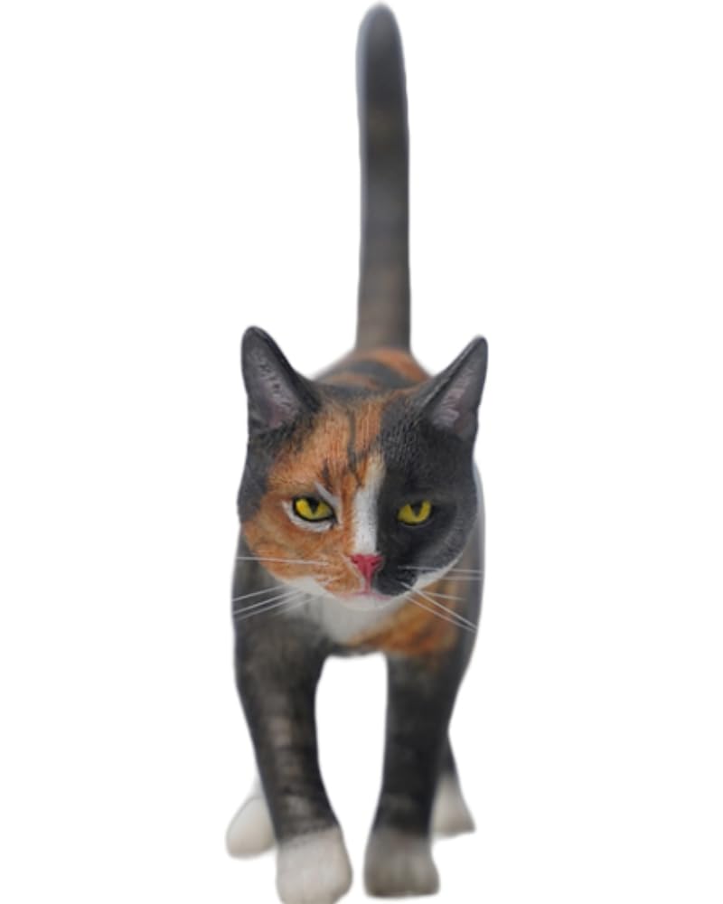 HiPlay JXK Collectible Cat Figure: Felis Catus Model, Expertly Hand-Painted, Lifelike, Safe Resin, 1:6 Scale Miniature Animal Figurine