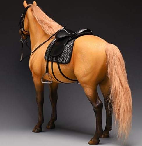 HiPlay JXK Collectible Horse Figure: Dutch Warmblood, Expertly Hand-Painted, Lifelike, Safe Resin, 1:6 Scale Miniature Animal Figurine