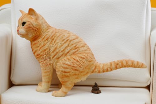 HiPlay JXK Collectible Cat Figure: Rebellious Cat, Expertly Hand-Painted, Lifelike, Safe Resin, 1:6 Scale Miniature Animal Figurine