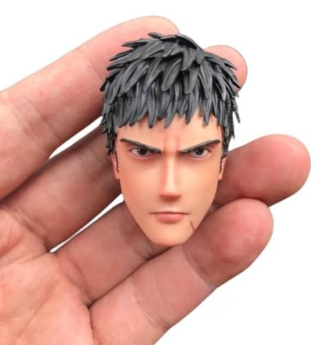 HiPlay 1:6 Scale Male Head Sculpt, Anime Style Design Head Sculpture for 12-inch Action Figures H001