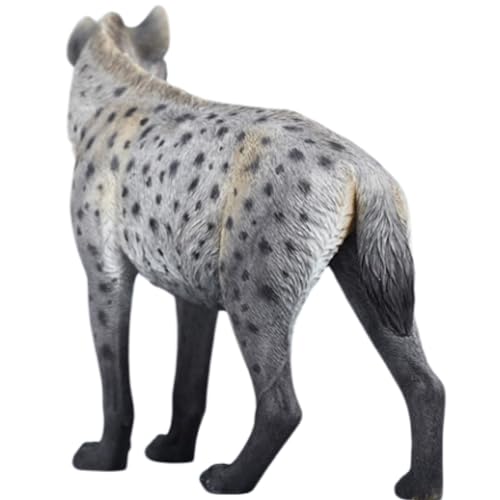 HiPlay JXK Collectible Cat Figure: Hyena, Expertly Hand-Painted, Lifelike, Safe Resin, 1:6 Scale Miniature Animal Figurine