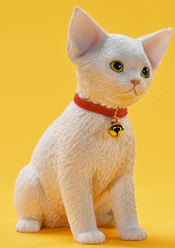 HiPlay JXK Cat Figure: Devon Rex 2.0,1:3 Scale Miniature Animal Figurine