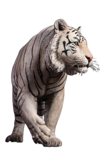 HiPlay JXK Collectible Tiger Figure: Bengal Tiger, Expertly Hand-Painted, Lifelike, Safe Resin, 1:6 Scale Miniature Animal Figurine