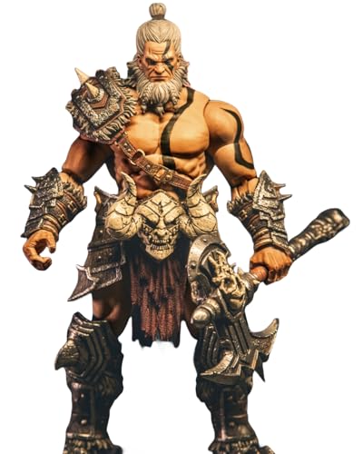 HiPlay Nightmare Studio Collectible Figure Full Set: Dark Protection, Barbarian Berserker, 1:12 Scale Miniature Male Action Figurine DF001