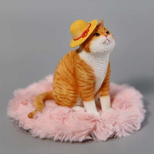 HiPlay JXK Collectible Cat Figure: Princess Cat, Expertly Hand-Painted, Lifelike, Safe Resin, 1:6 Scale Miniature Animal Figurine