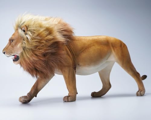 HiPlay JXK Collectible Lion Figure: The Lion 2.0, Expertly Hand-Painted, Lifelike, Safe Resin, 1:6 Scale Miniature Animal Figurine