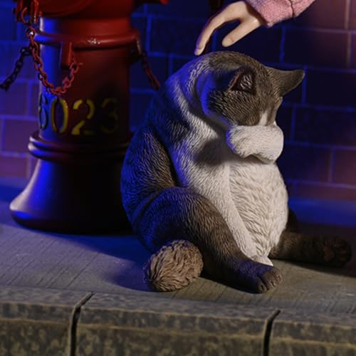 HiPlay JXK Collectible Cat Figure: Lazy Cat 6.0, Expertly Hand-Painted, Lifelike, Safe Resin, 1:6 Scale Miniature Animal Figurine