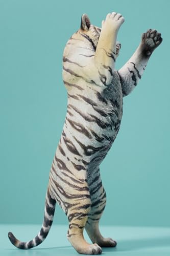 HiPlay JXK Collectible Tiger Figure: Working Tiger, Expertly Hand-Painted, Lifelike, Safe Resin, 1:12 Scale Miniature Animal Figurine