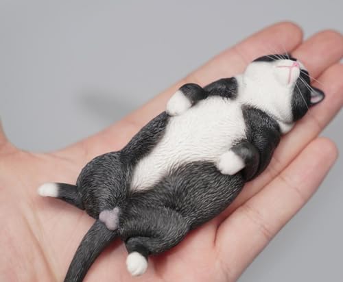 HiPlay JXK Collectible Cat Figure: Lethargic Cat 6.0, Expertly Hand-Painted, Lifelike, Safe Resin, 1:6 Scale Miniature Animal Figurine