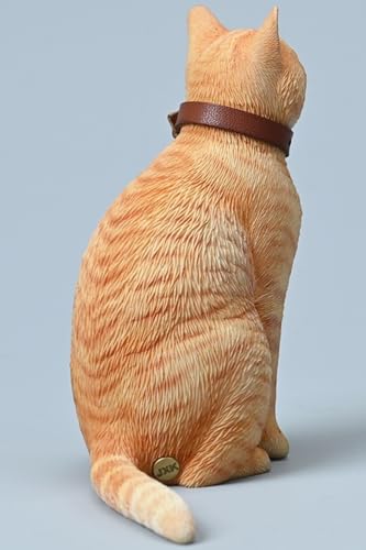 HiPlay JXK Collectible Cat Figure: Felis Catus, Expertly Hand-Painted, Lifelike, Safe Resin, 1:6 Scale Miniature Animal Figurine