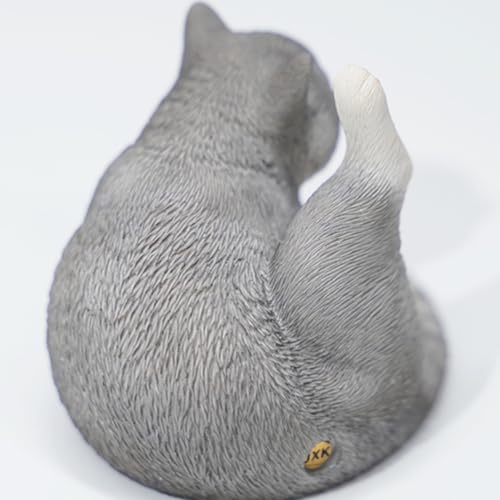 HiPlay JXK Collectible Cat Figure: Lazy Cat 7.0, Expertly Hand-Painted, Lifelike, Safe Resin, 1:6 Scale Miniature Animal Figurine