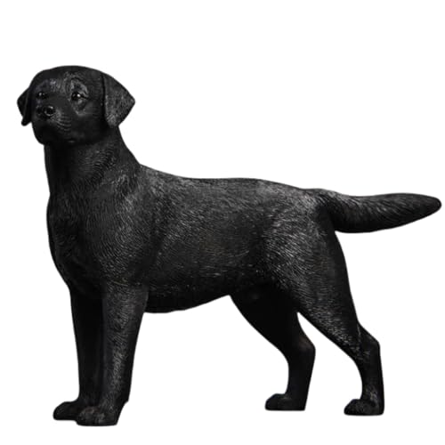 HiPlay JXK Collectible Dog Figure: Labrador, Expertly Hand-Painted, Lifelike, Safe Resin, 1:12 Scale Miniature Animal Figurine