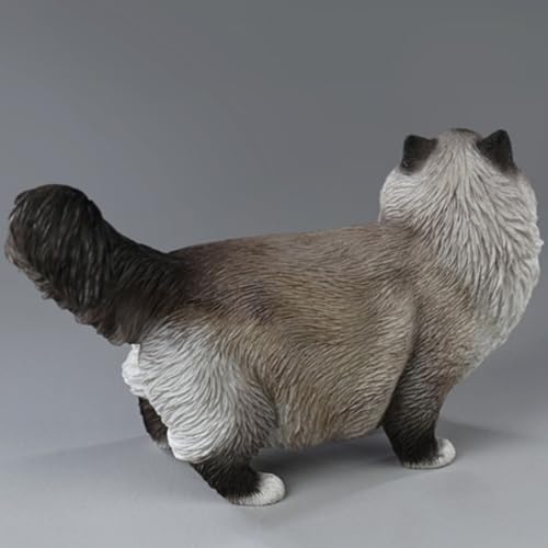 HiPlay JXK Collectible Cat Figure: Ragdoll2.0, Expertly Hand-Painted, Lifelike, Safe Resin, 1:6 Scale Miniature Animal Figurine