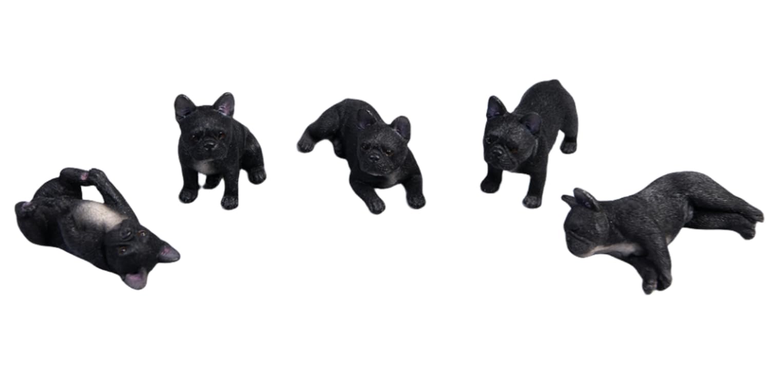 JXK Collectible Dog Figure: Miniature French Bulldog, Expertly Hand-Pa