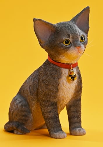 HiPlay JXK Cat Figure: Devon Rex 2.0,1:3 Scale Miniature Animal Figurine