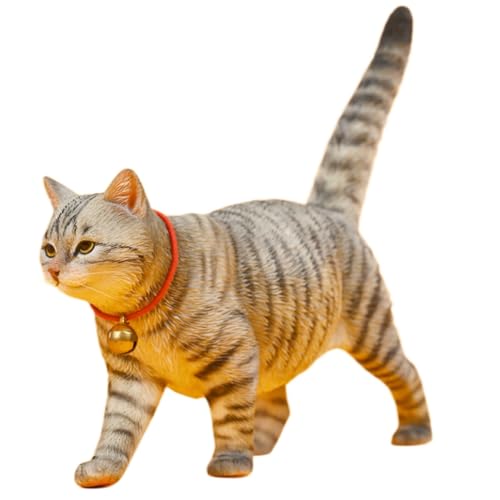 HiPlay JXK Collectible Cat Figure: Felis Catus, Expertly Hand-Painted, Lifelike, Safe Resin, 1:6 Scale Miniature Animal Figurine